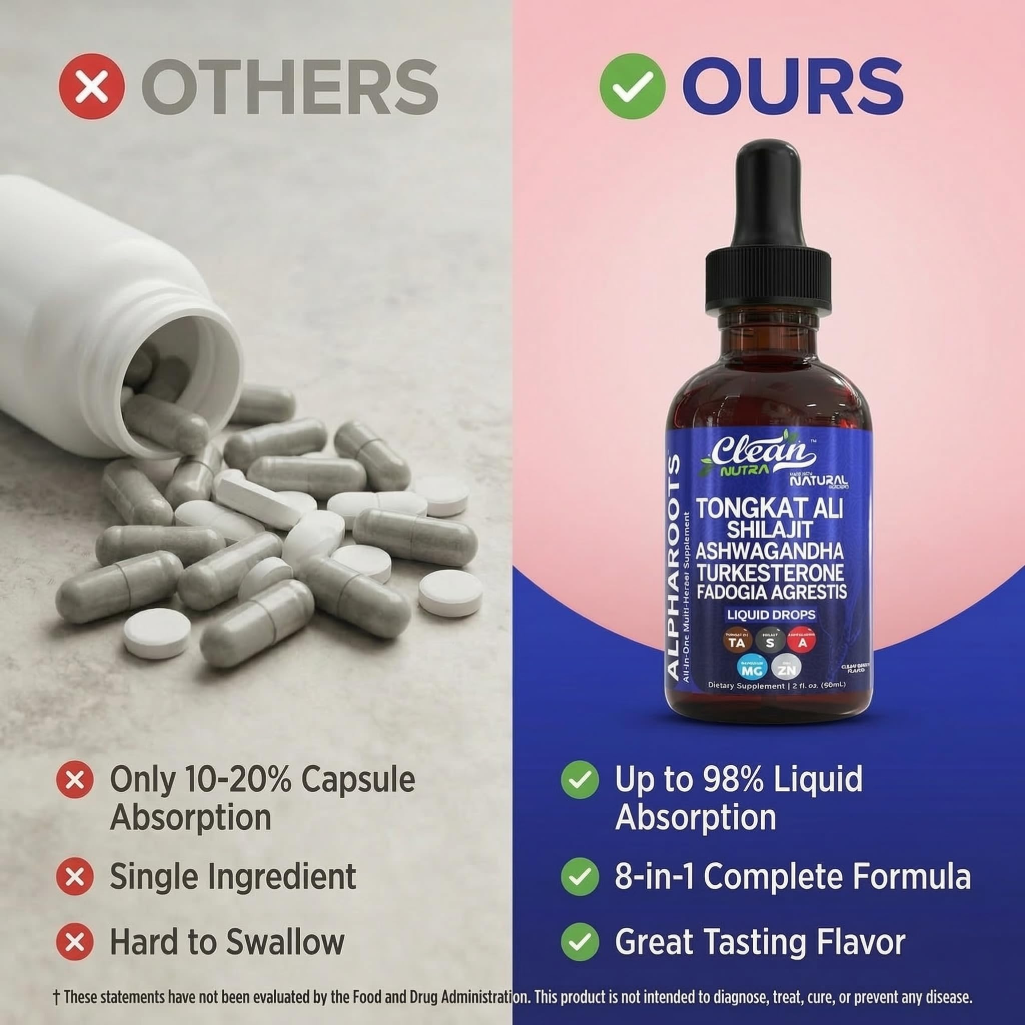 Clean Nutraceuticals gotas Musgo mar irlandés, textura rica para soporte inmune