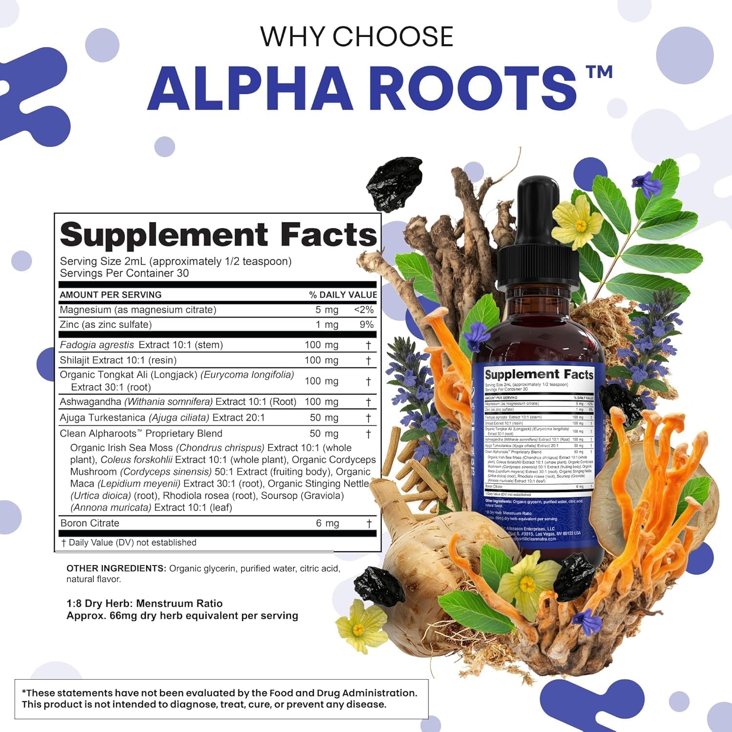 Clean Nutraceuticals gotas Turkesterona en frasco, recuperación y rendimiento
