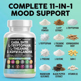 Clean Nutraceuticals L-teanina 200 mg cápsulas para relajación suave