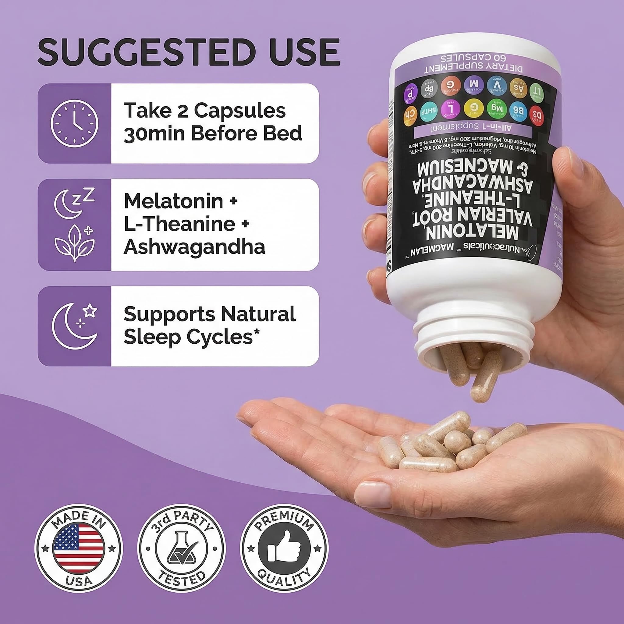 Clean Nutraceuticals Melisa cápsulas: ayuda a calmar la mente y el cuerpo