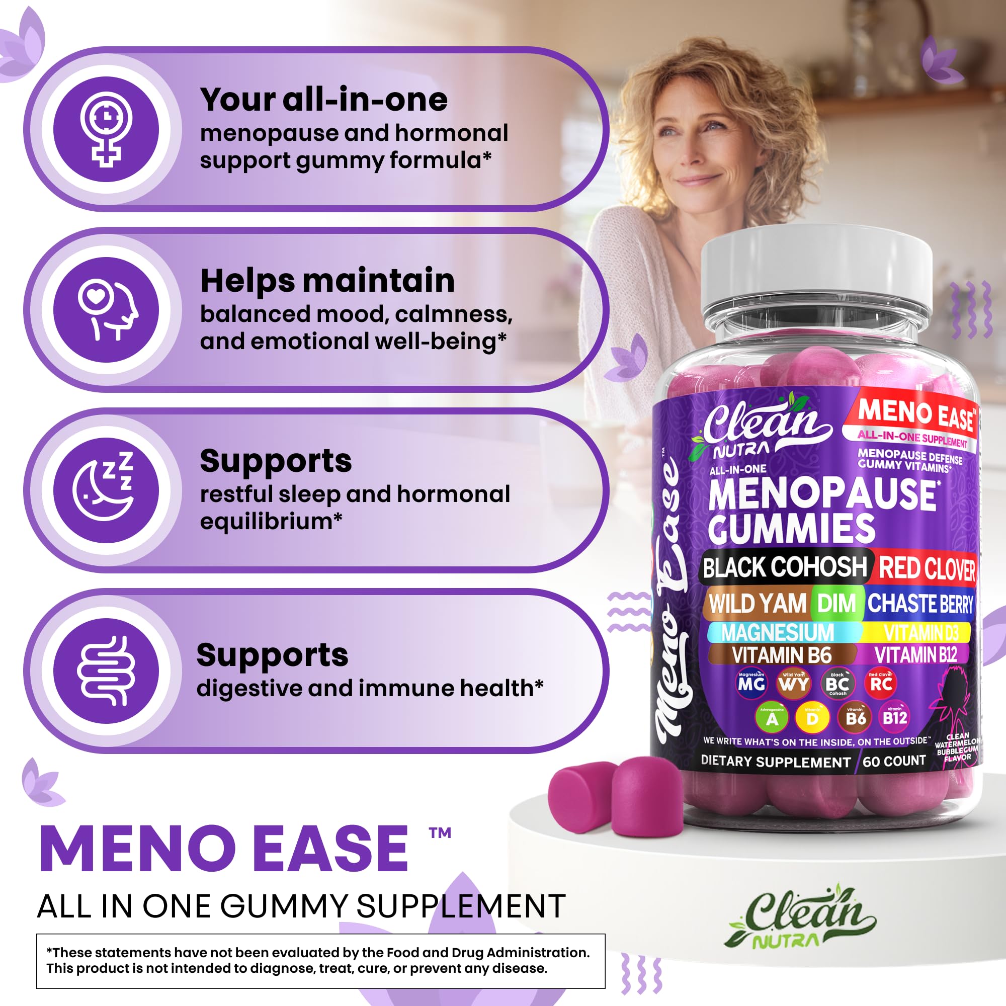 Fragancia de bergamota en gominolas Clean Nutraceuticals para sensación calmante.