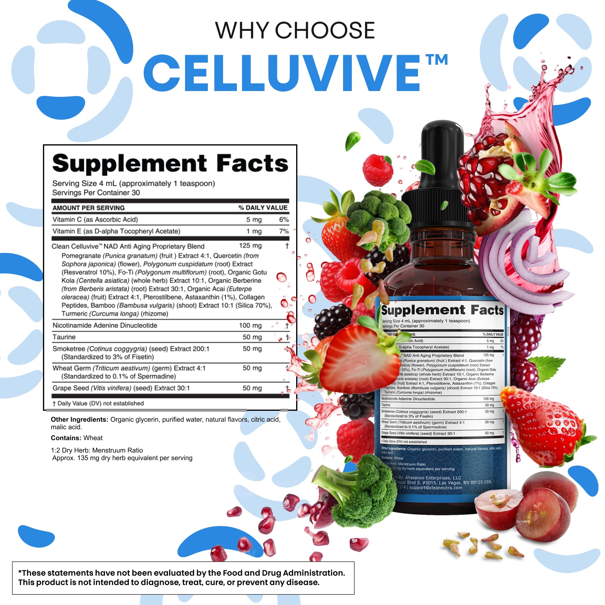 Mezcla de antioxidantes de Clean Nutra NAD para apoyo antioxidante
