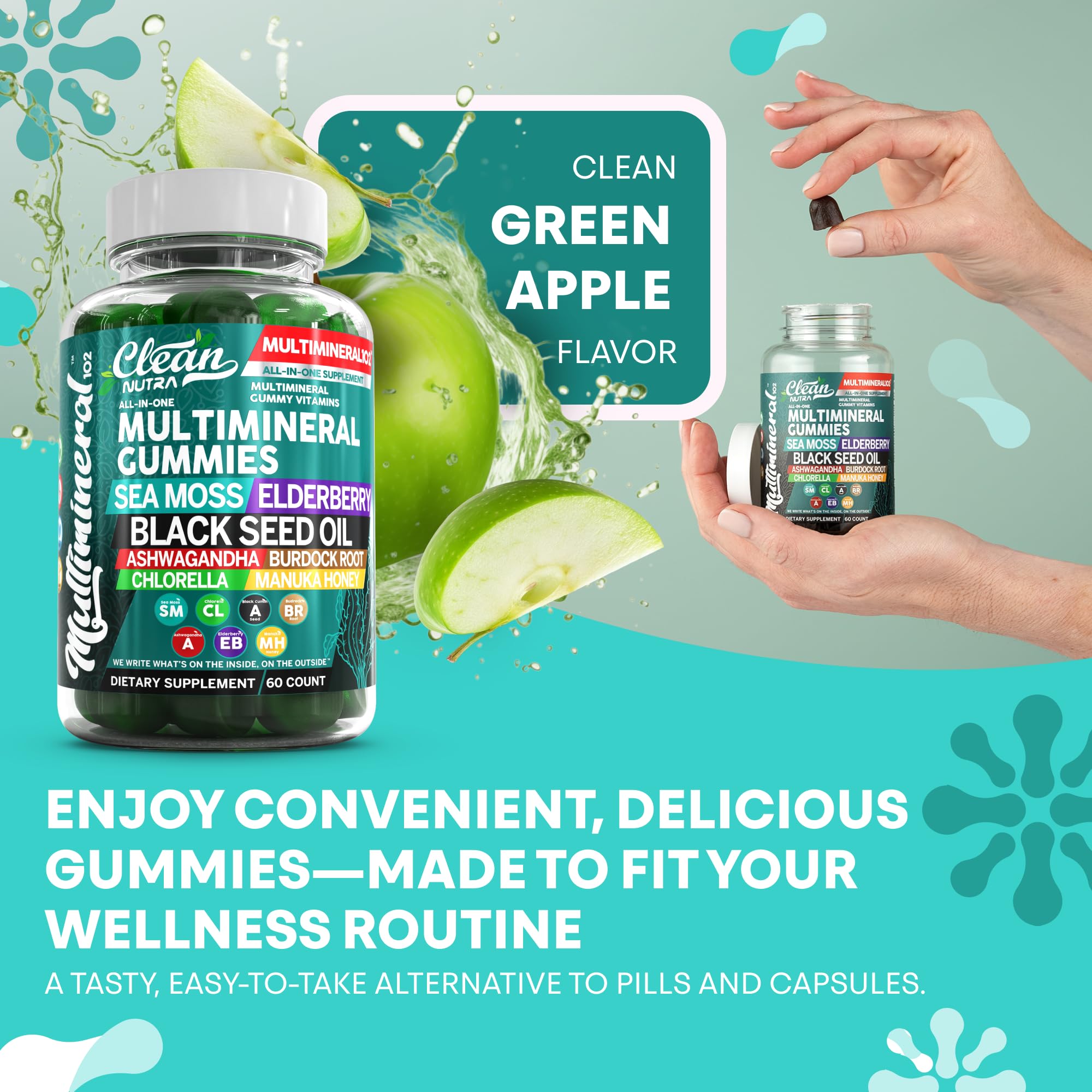 Gomitas Clean Nutraceuticals con miel de manuka, sabor agradable.