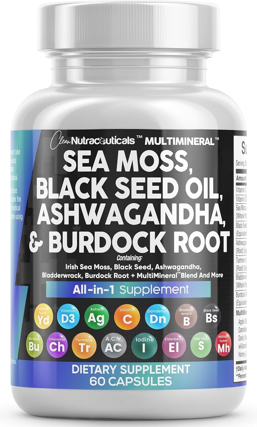 Clean Nutraceuticals musgo de mar irlandes en capsulas para energia diaria