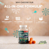 Gomitas Clean Nutraceuticals con minerales de algas y musgo de mar, fórmula completa.