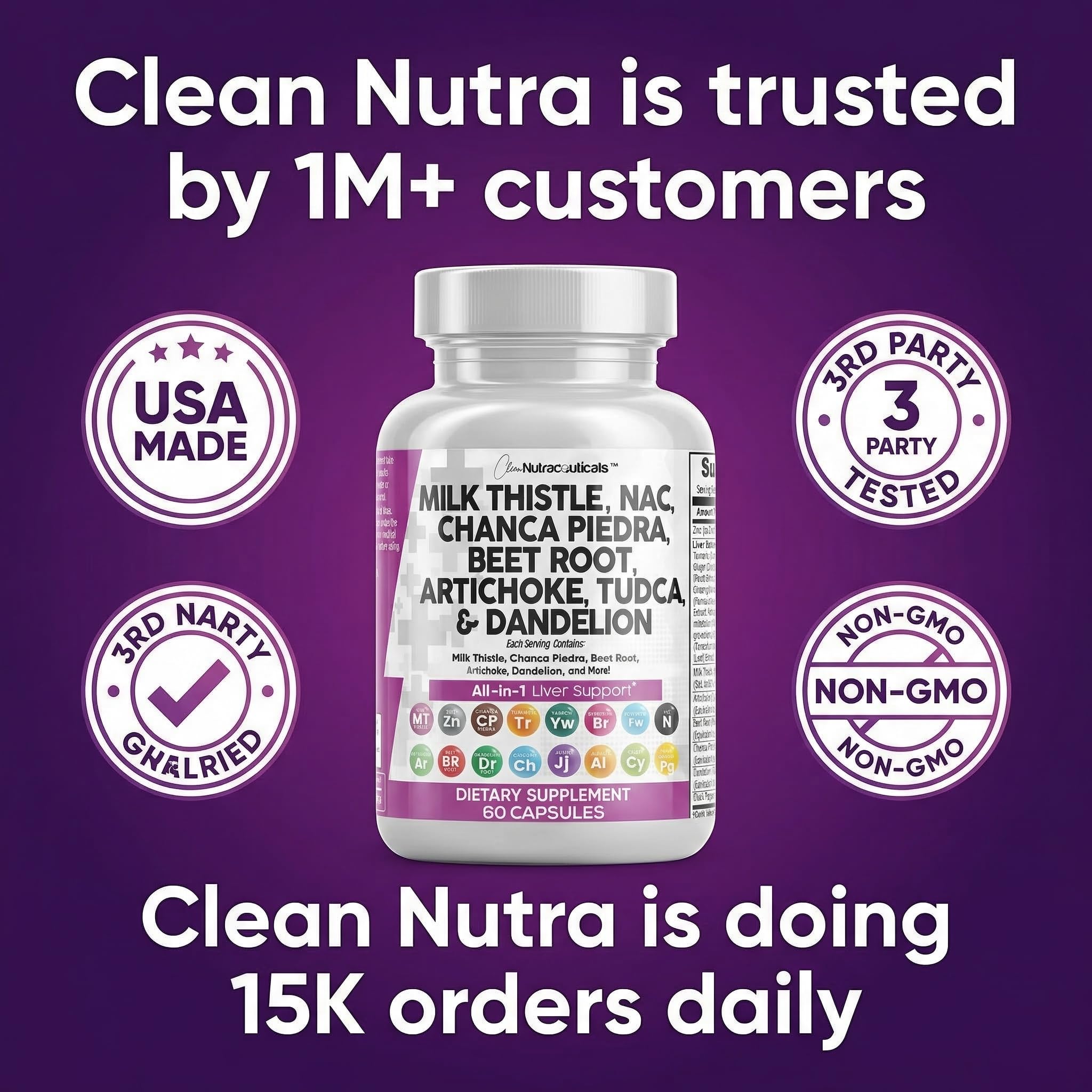 NAC N-acetil cisteína de Clean Nutraceuticals en cápsulas
