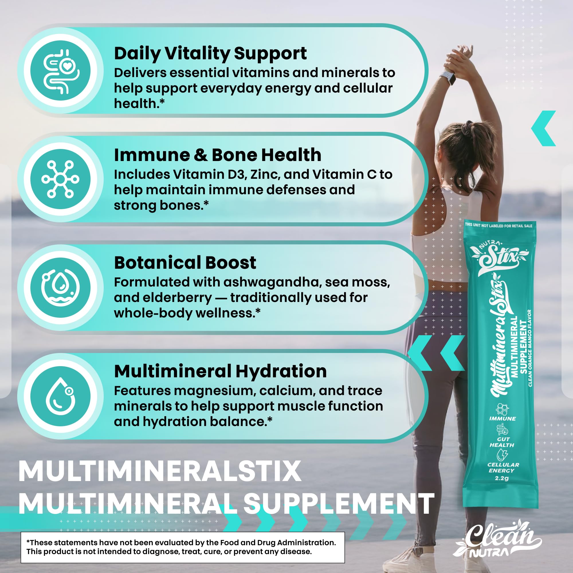 Clean Nutraceuticals palitos con miel de Manuka para sabor y antioxidantes