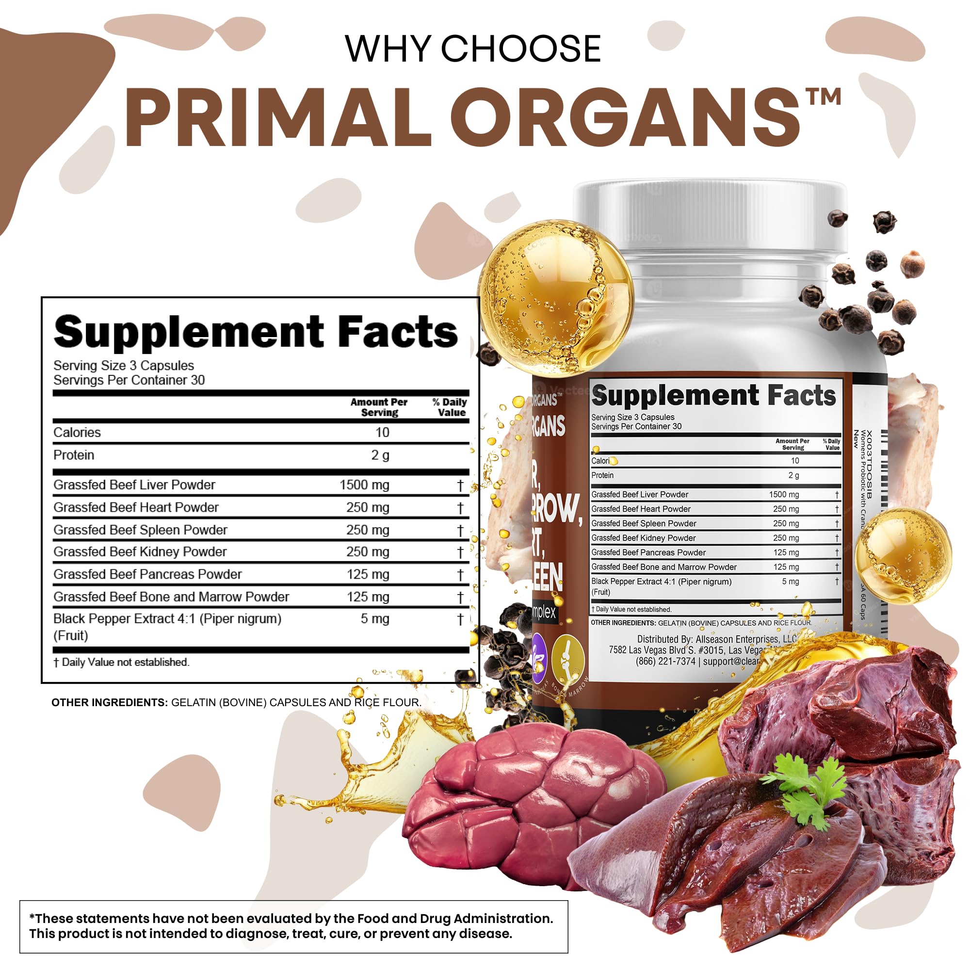 Clean Nutraceuticals pancreas desecado capsulas: apoyo digestivo diario