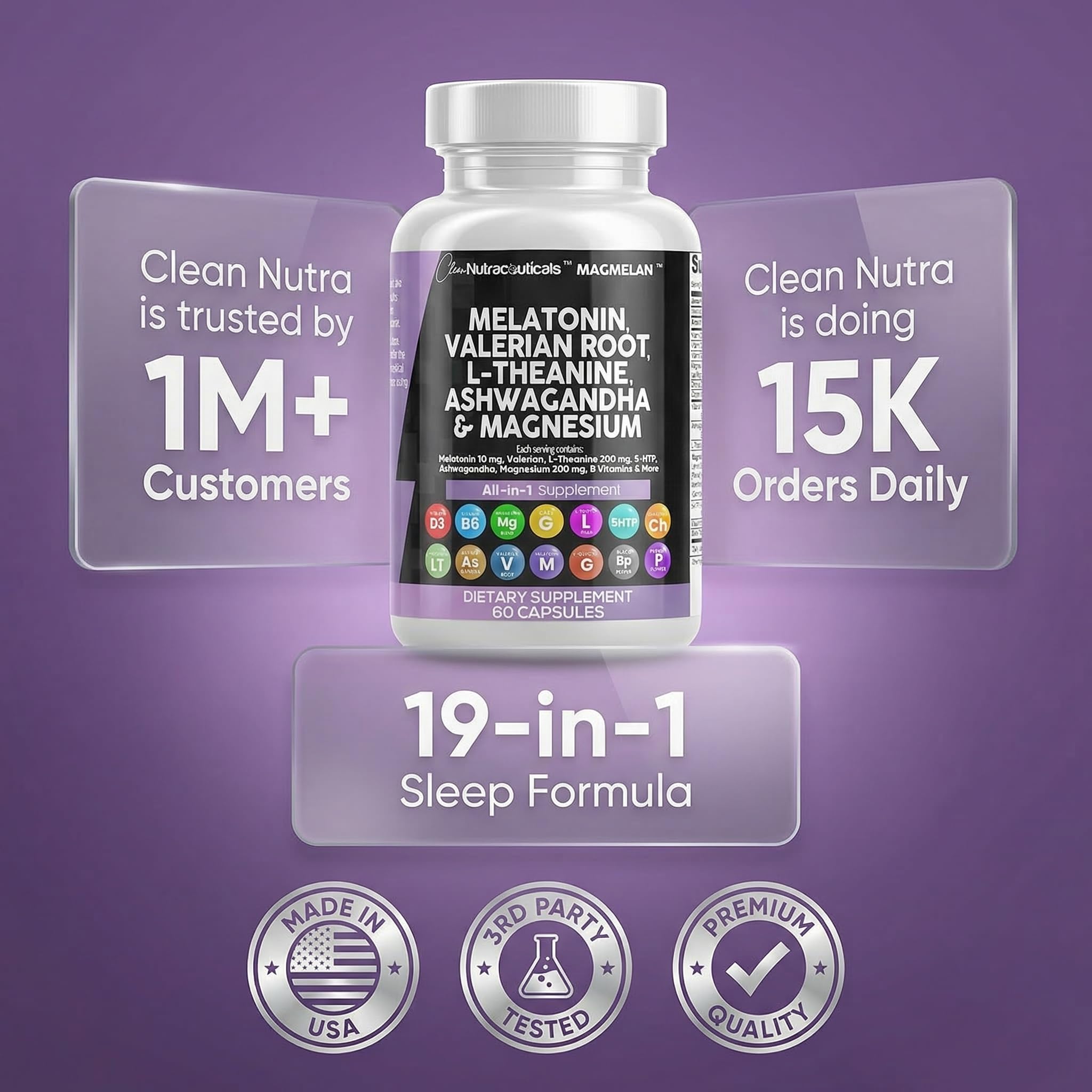 Clean Nutraceuticals Pasiflora cápsulas: apoyo para un descanso tranquilo
