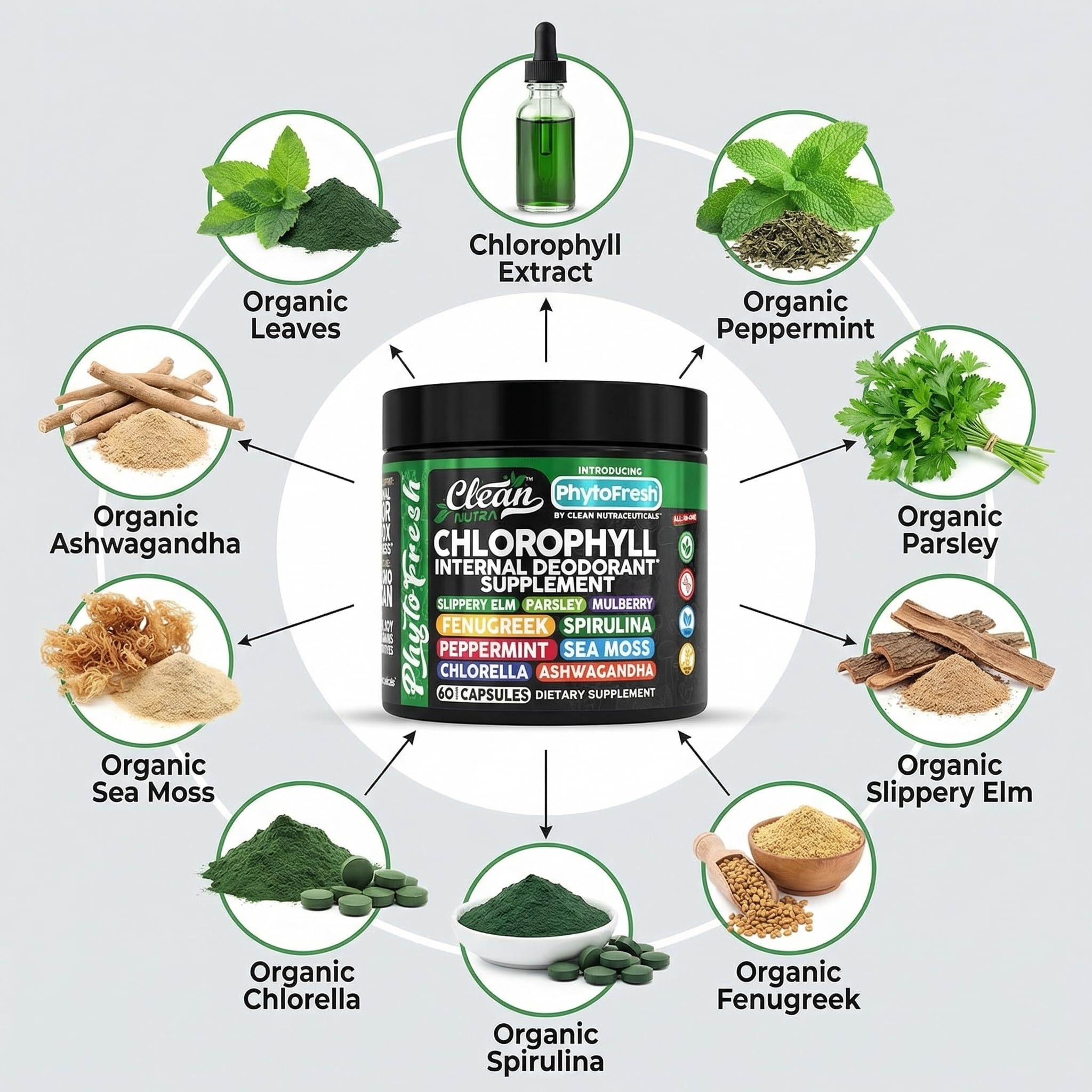 Tabletas de chlorella PhytoFresh, fuente vegetal y apoyo digestivo suave.