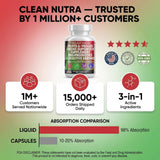 Presentación de 120 cápsulas de Clean Nutraceuticals para una suscripción mensual.