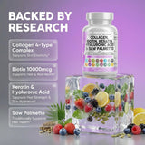 Keratina Clean Nutraceuticals en cápsulas para reparación del cabello.