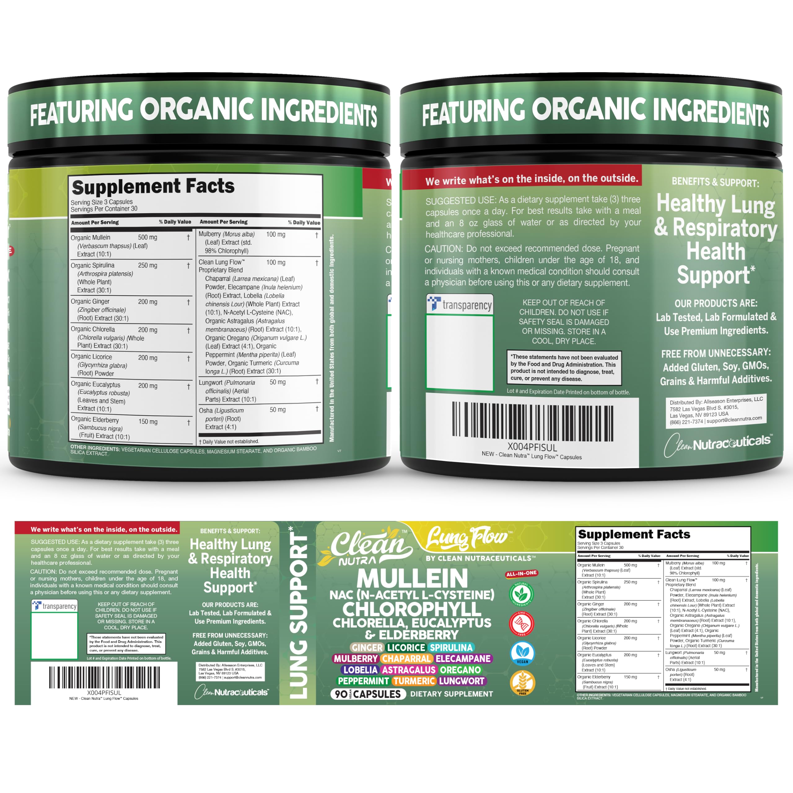 Clean Nutraceuticals rutina diaria, respiración más estable con cápsulas veganas.