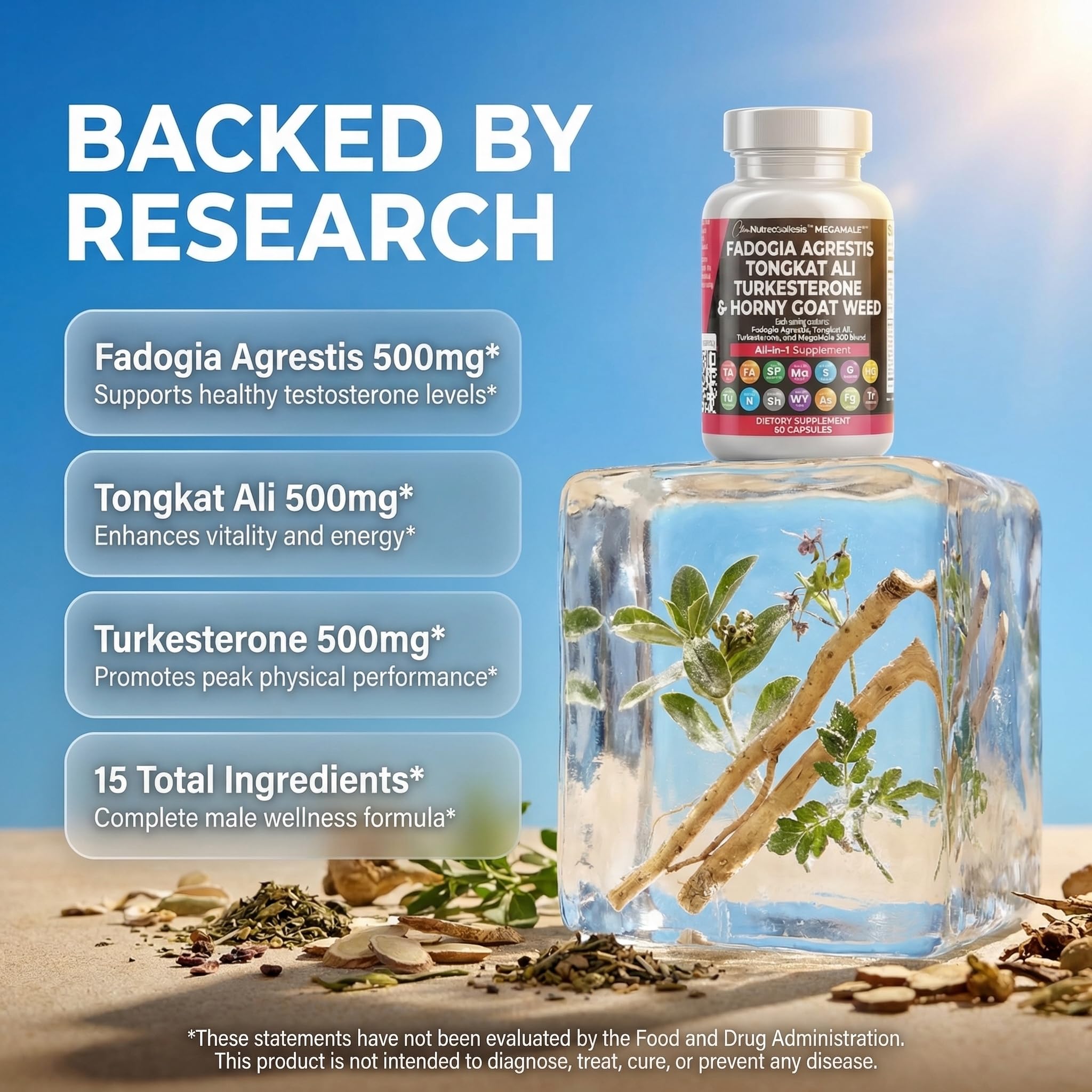 Clean Nutraceuticals Serenoa repens, cápsulas para bienestar diario