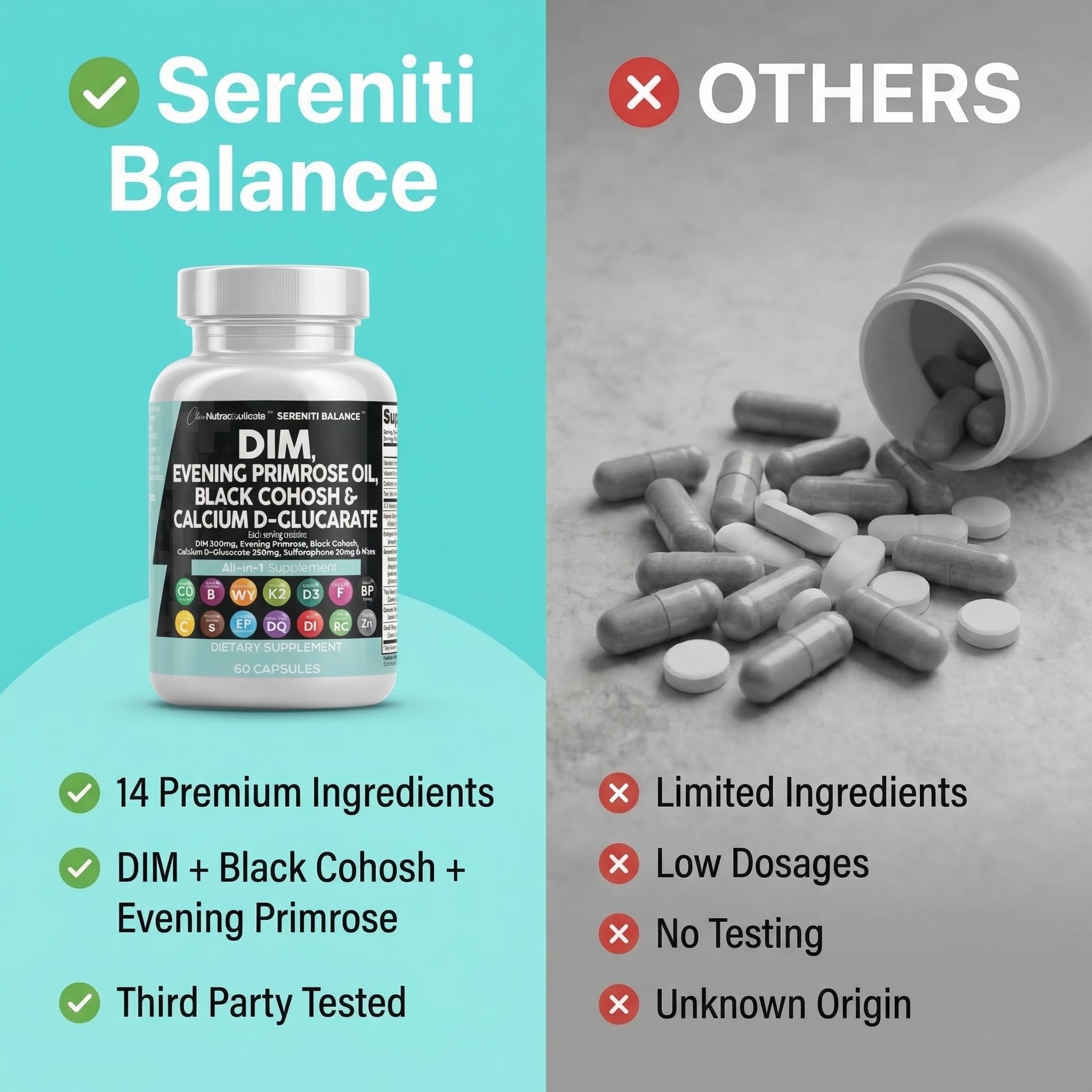 Dong Quai en polvo dentro de Serenti Balance para uso diario.