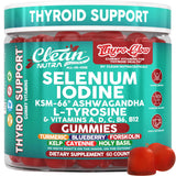 ThyroGlow de Clean Nutraceuticals – gomitas de selenio y yodo para equilibrio tiroideo.