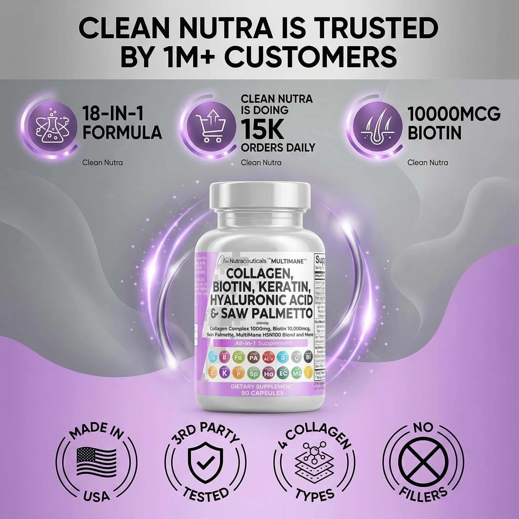 Vitamina E y ácido fólico Clean Nutraceuticals para nutrición celular.