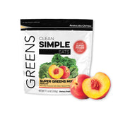 Clean Simple Eats Peachy Greens, polvo en bote, ideal para iniciar el día con vegetales verdes