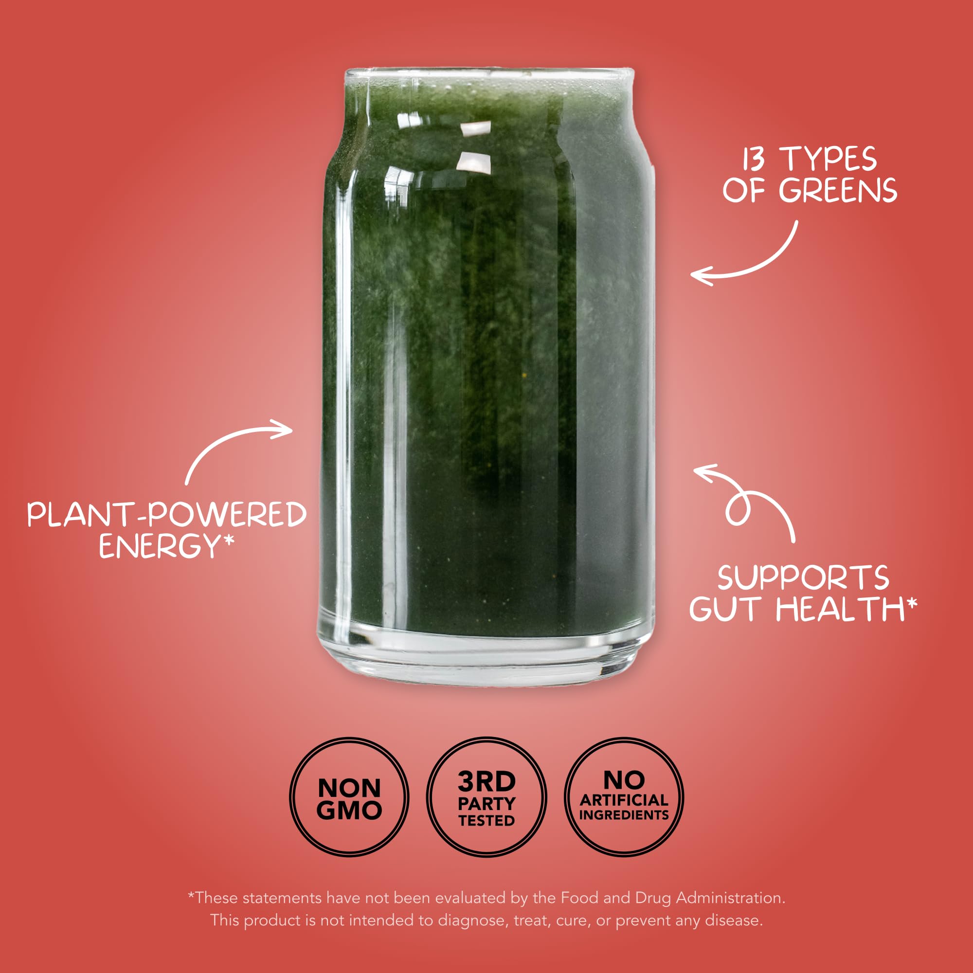 Preparación con agua fría de Peachy Greens, bebida suave y refrescante sin grumos