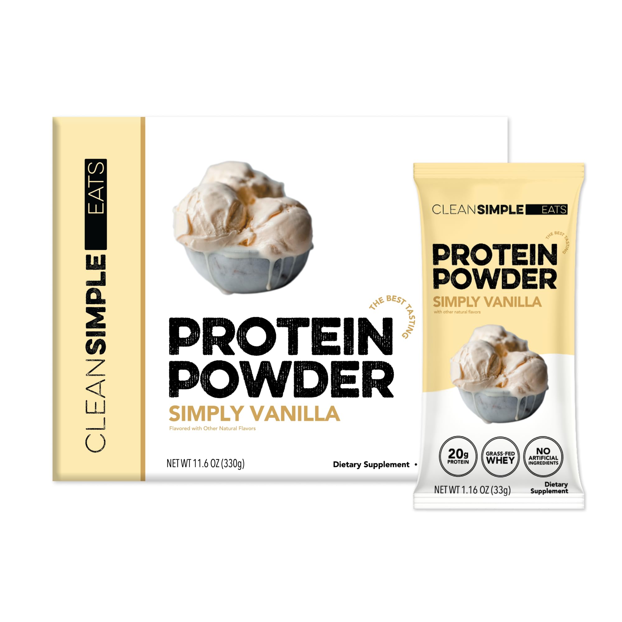 Proteína Clean Simple Eats Simply Vanilla en paquete-stick práctico para viajar