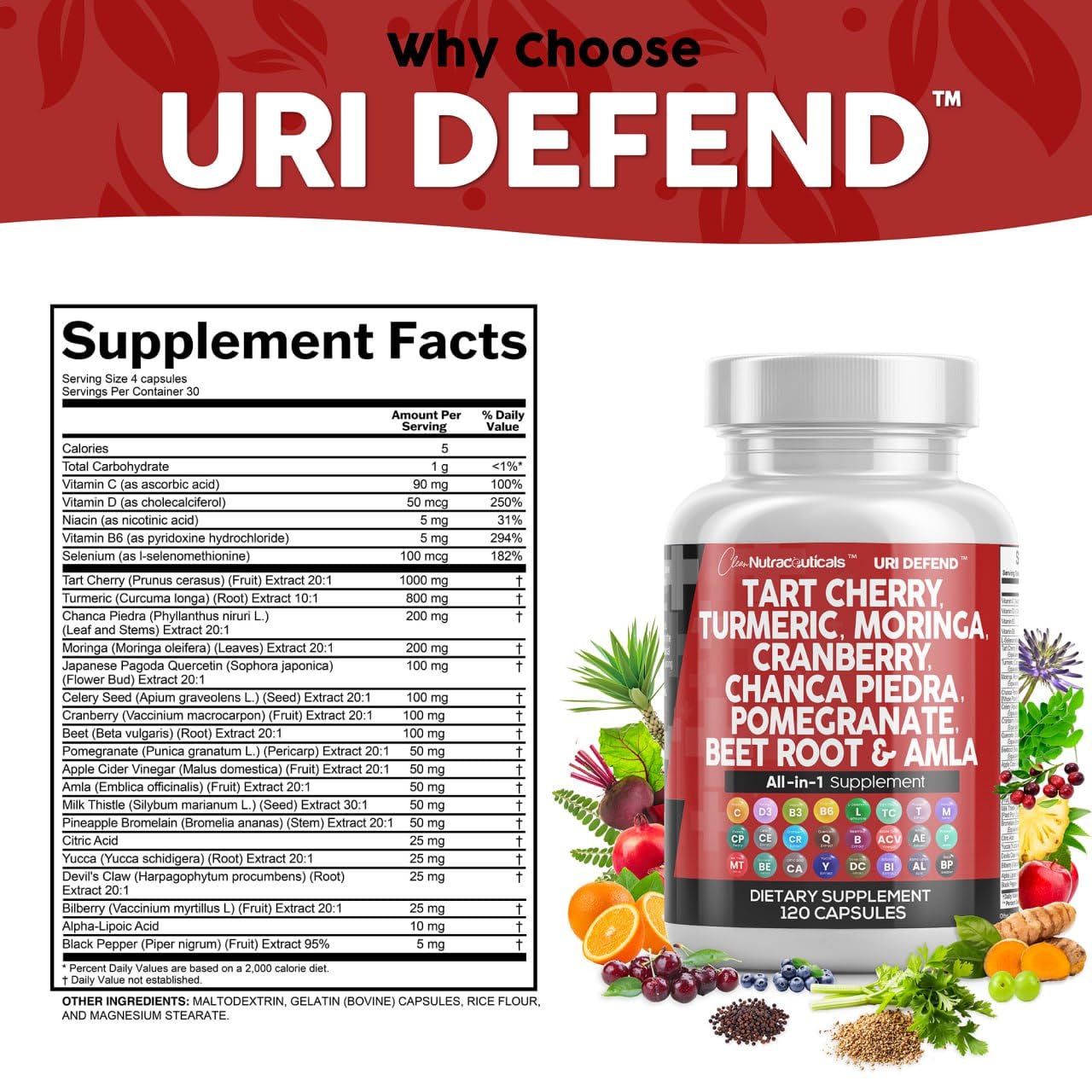Clean Nutraceuticals: chanca piedra en cápsulas para mezcla herbal.
