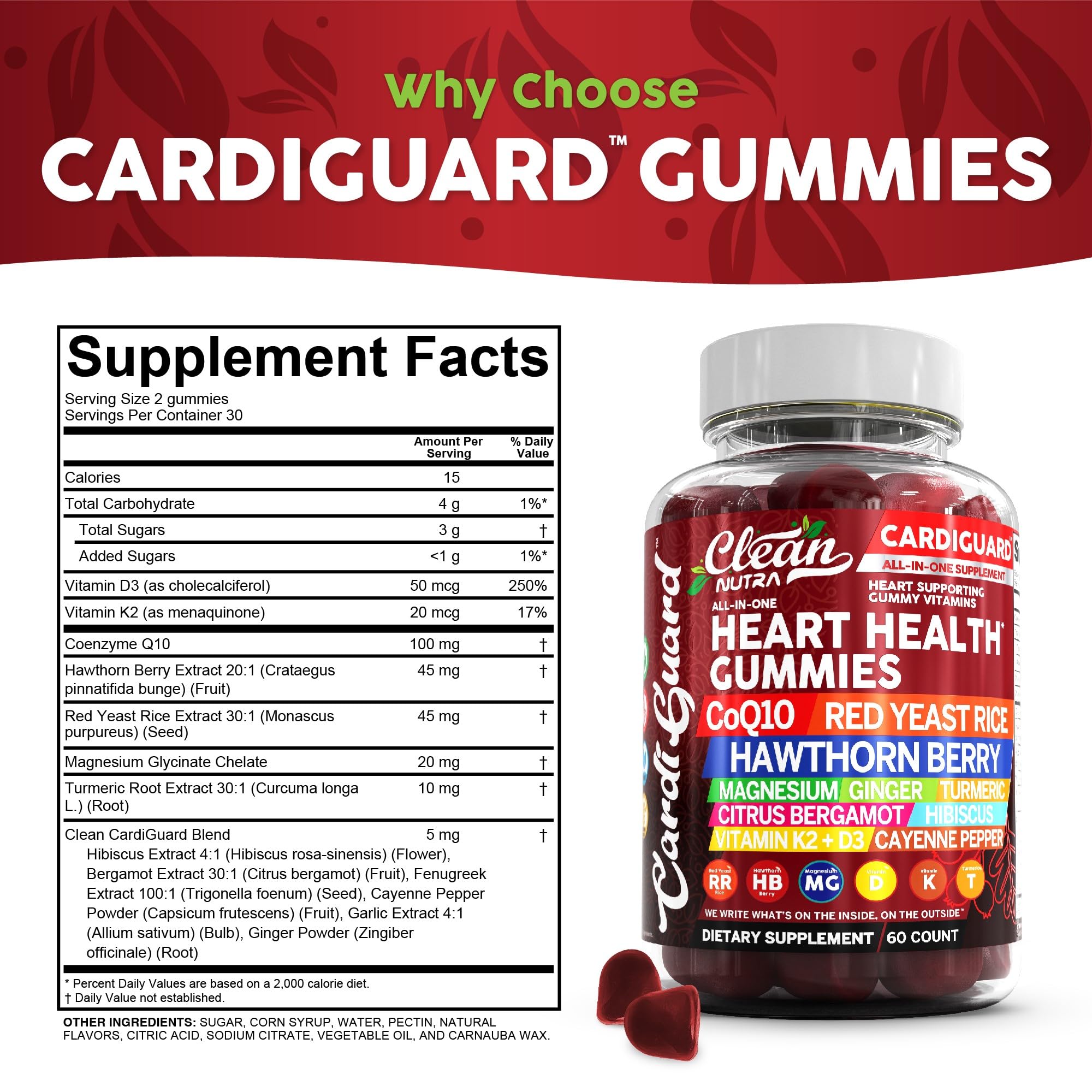 Gomitas CoQ10 Clean Nutraceuticals, textura suave para consumo diario
