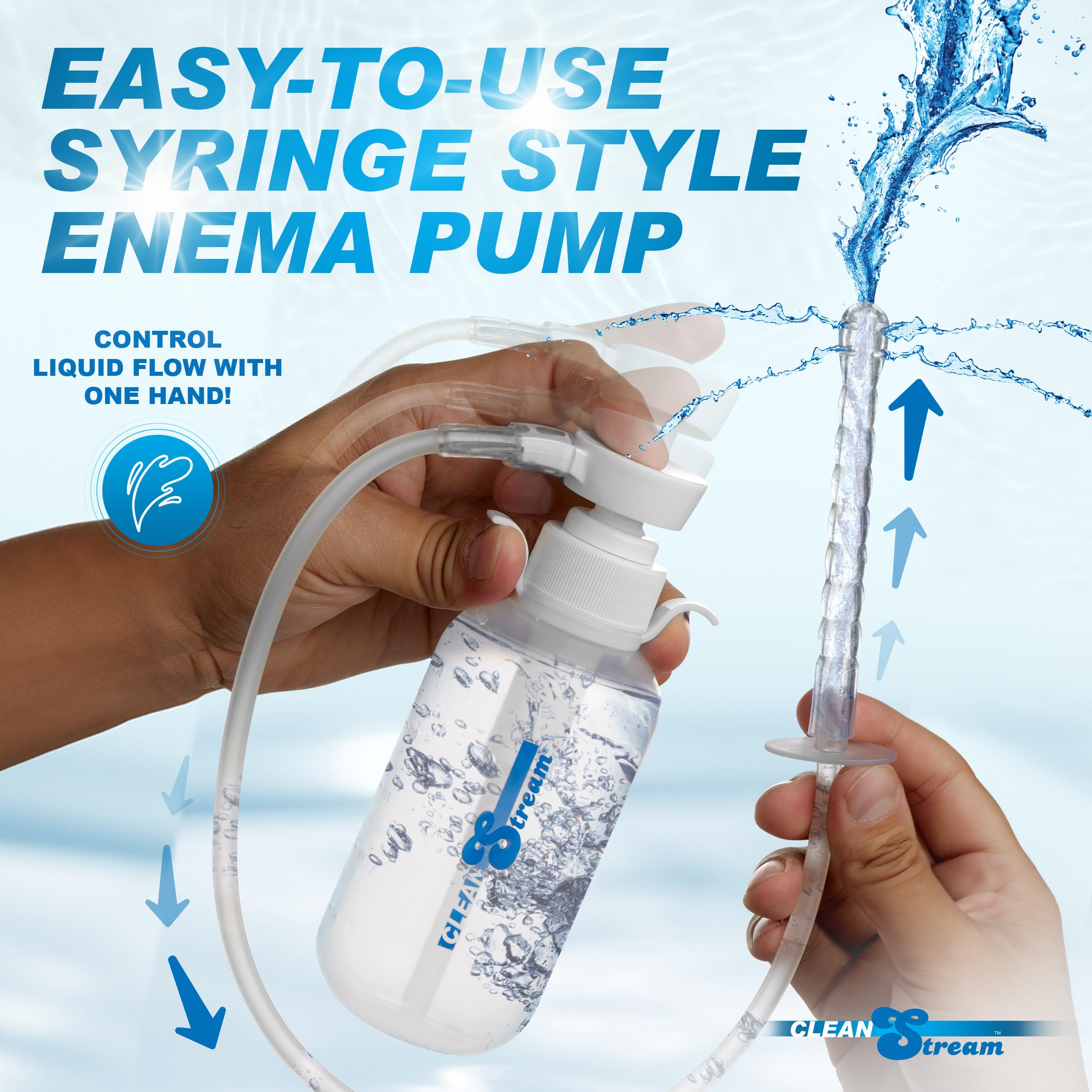 Cleanstream boquilla flexible, silicona suave para mayor confort.