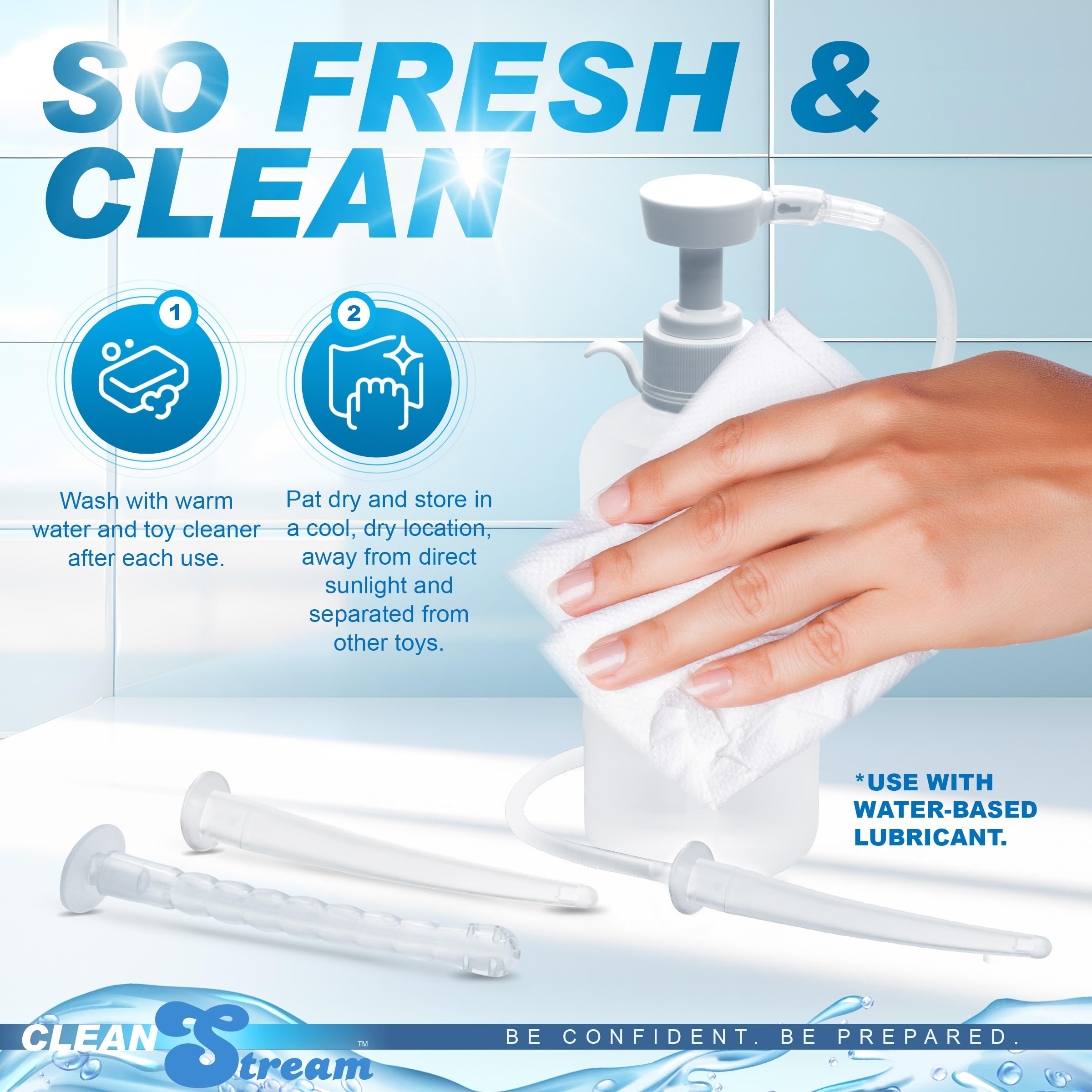 Cleanstream XL boquilla cónica para inserción suave y controlada.