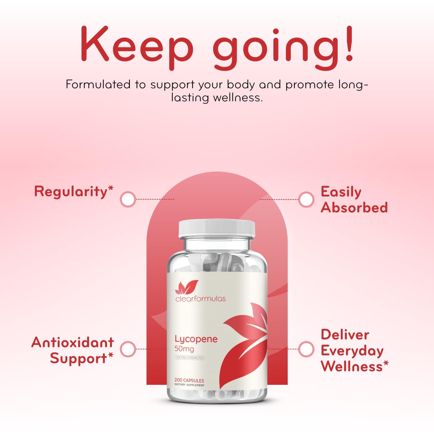 Clear Formulas licopeno, apoyo potencial al corazón
