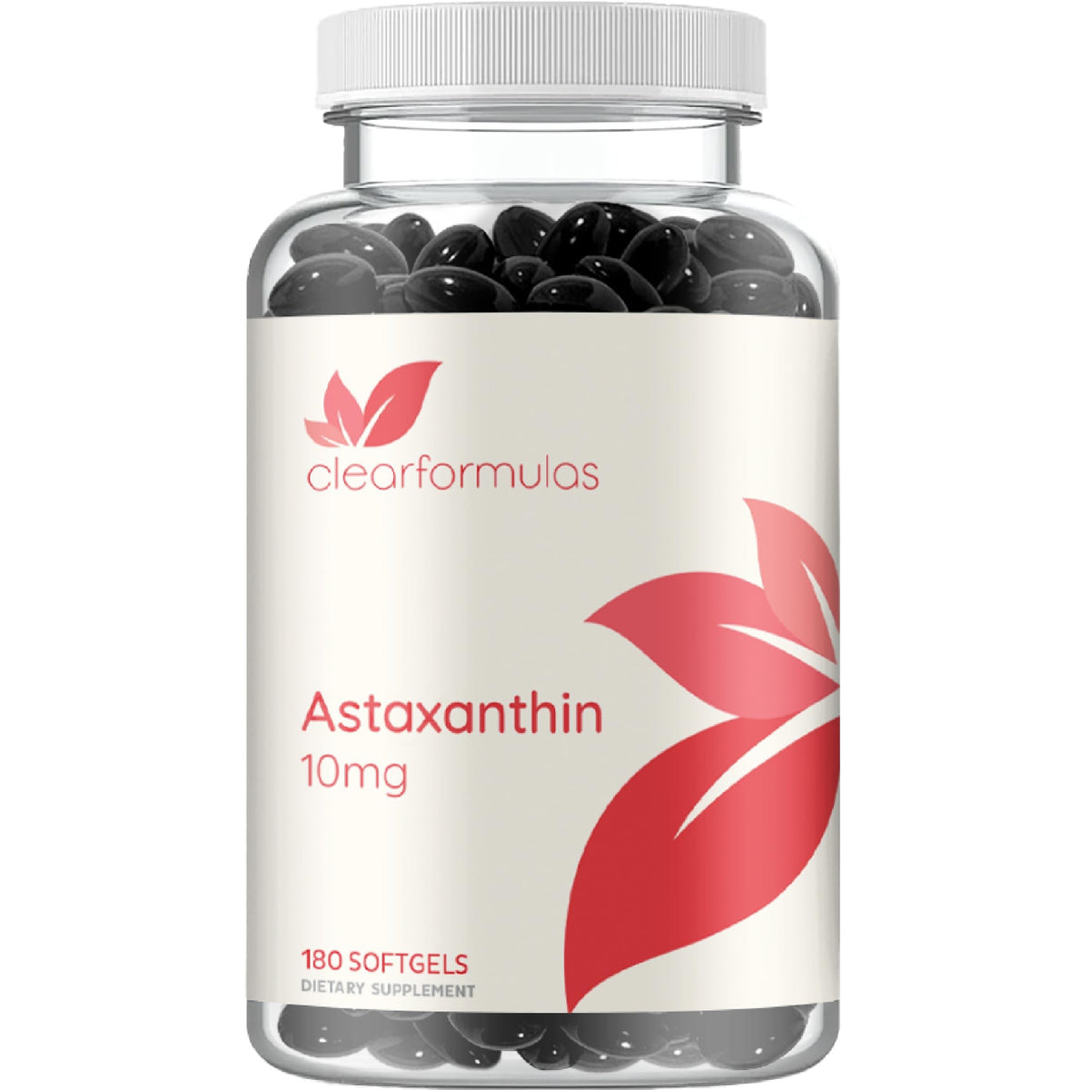 Clear Formulas Astaxantina cápsula suave para uso diario y piel radiante.