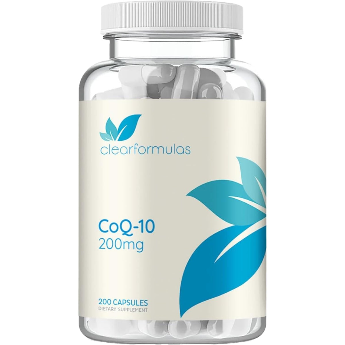 Clear Formulas CoQ10 cápsulas de absorción rápida para energía diaria del corazón.
