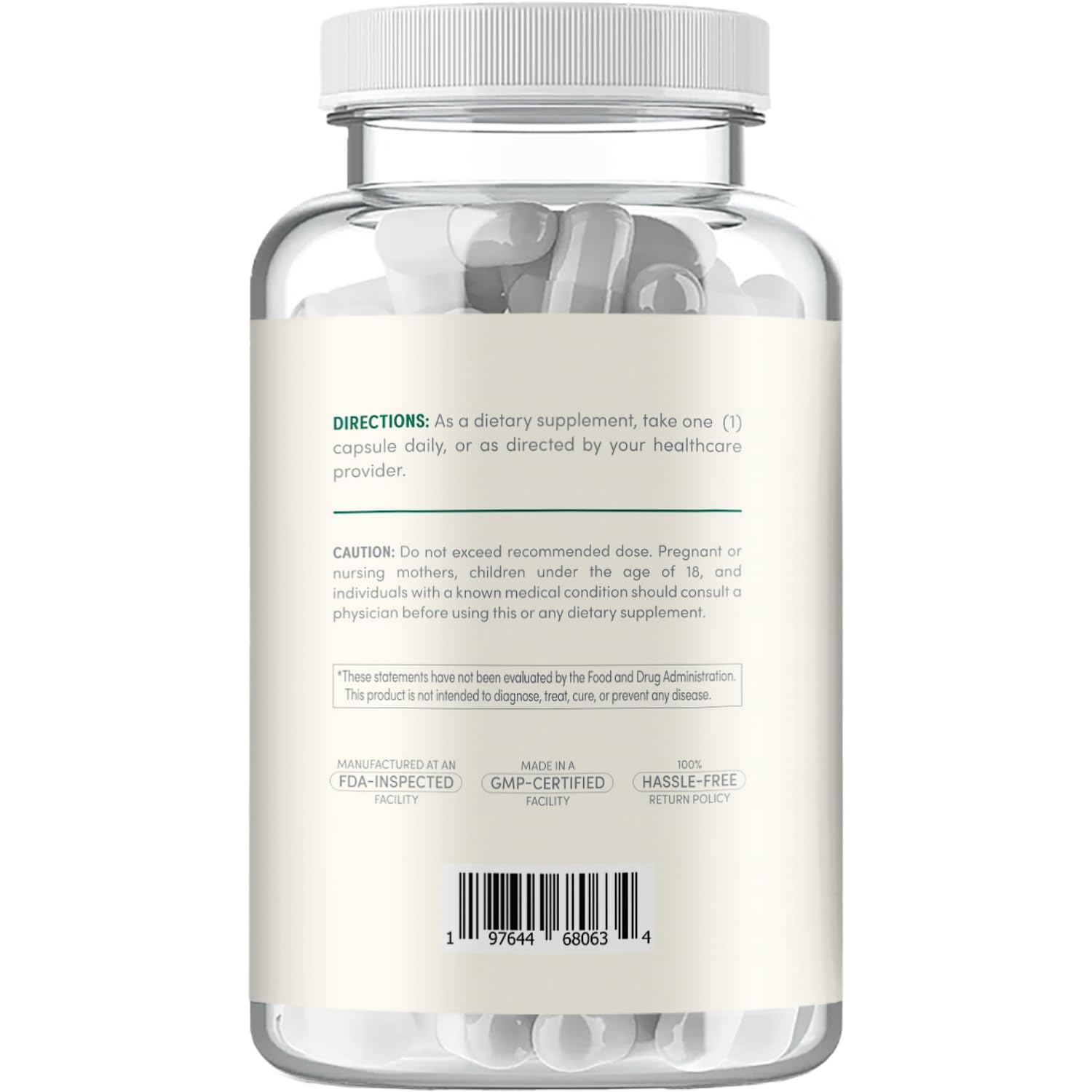 Clear Formulas Histamine Guard sin alergenos comunes para tranquilidad.