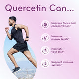 Clear Formulas Quercetina 500 mg, cápsulas para uso diario, conveniencia