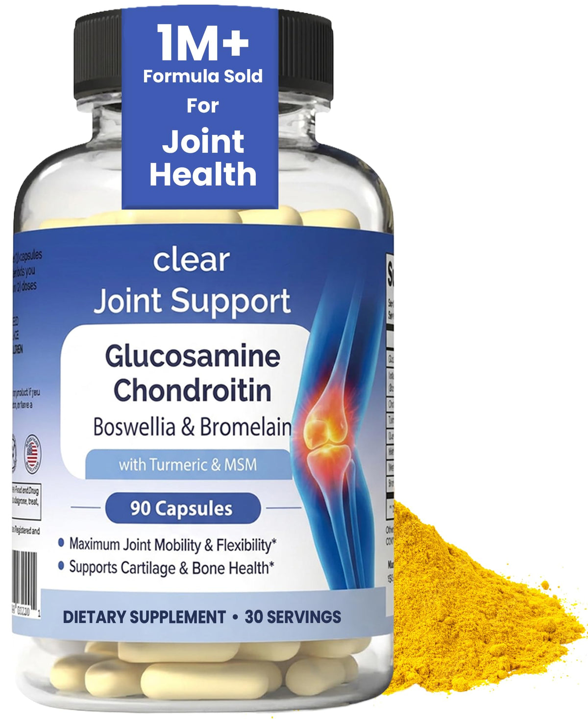Clear Joint Support en botella, ideal para un día activo.