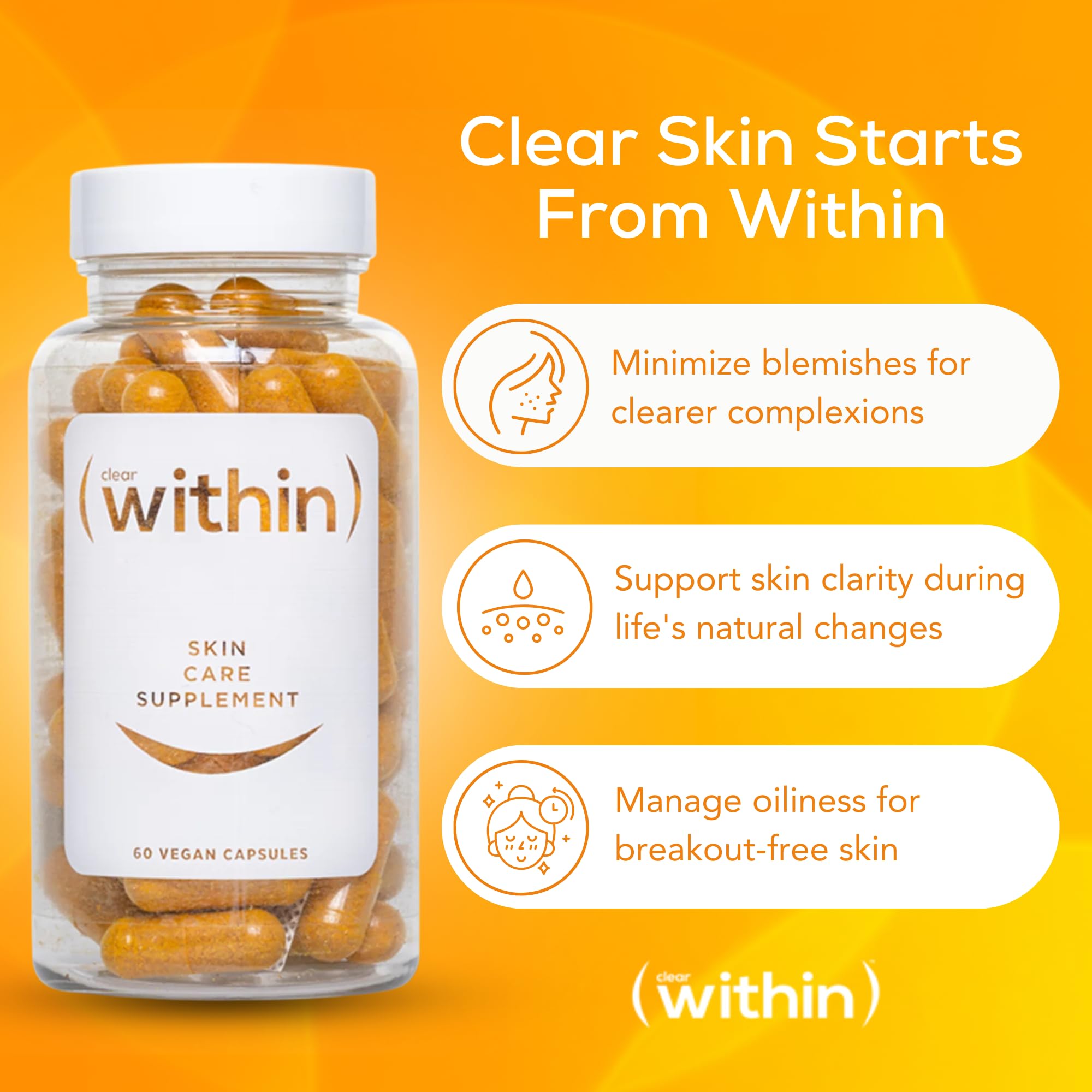 Clear Within Turmeric Boost: cápsulas para apoyo suave de claridad de la piel