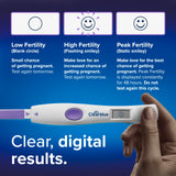 Clearblue Advanced Digital Ovulation Test Kit predice con algoritmo adaptativo para LH bajo.