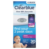 Clearblue prueba ovulación digital, sonrisa indica tu ventana fértil.