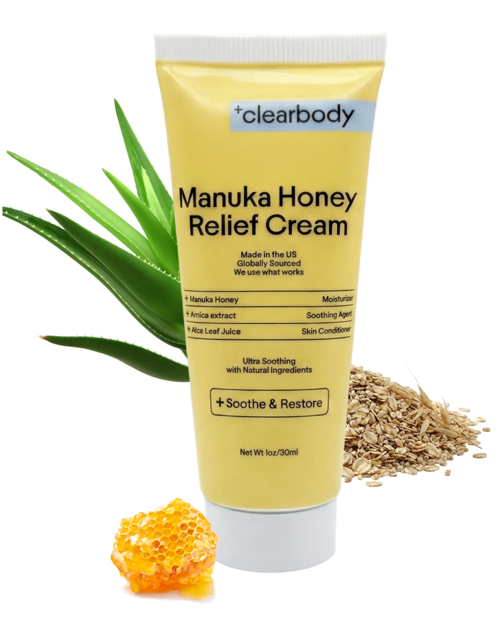 Clearbody Organics Miel de Manuka crema para eczema alivia piel seca