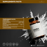 CLENVIA Premium NMN Resveratrol etiqueta frontal que destaca pureza y formulación.