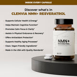 CLENVIA Premium NMN Resveratrol fabricación en EE. UU. con normas cGMP.