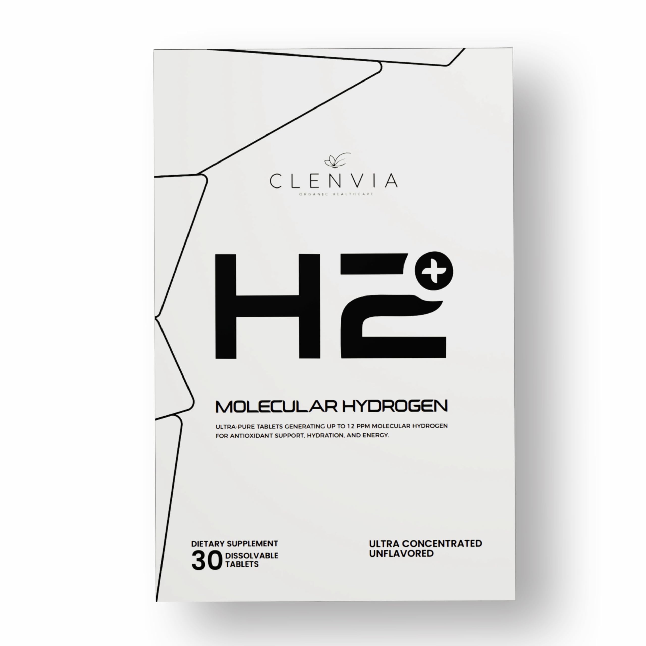 CLENVIA tabletas de hidrógeno en empaque portable para llevar.