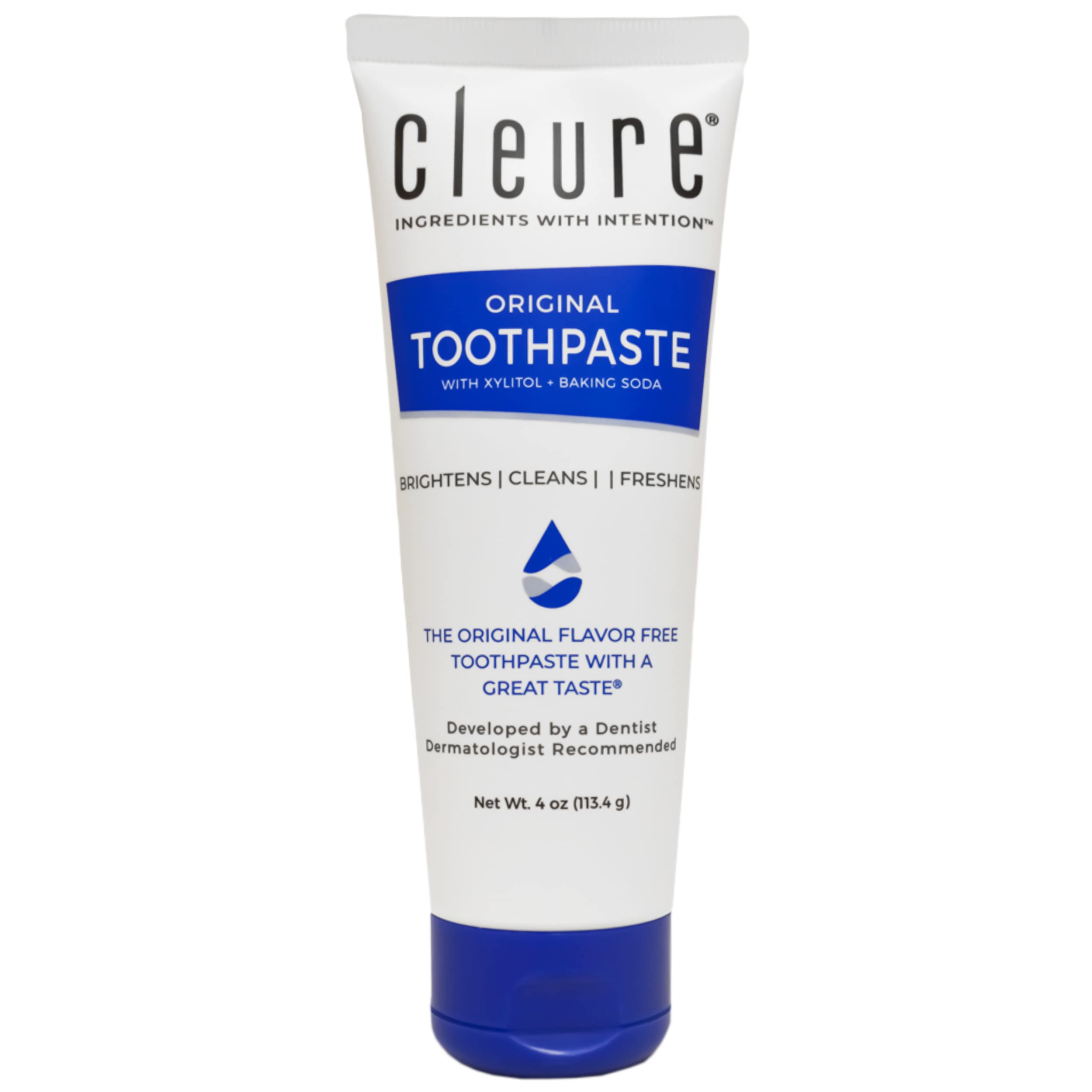Pasta dental Cleure Original sin fluoruro para limpieza suave del esmalte