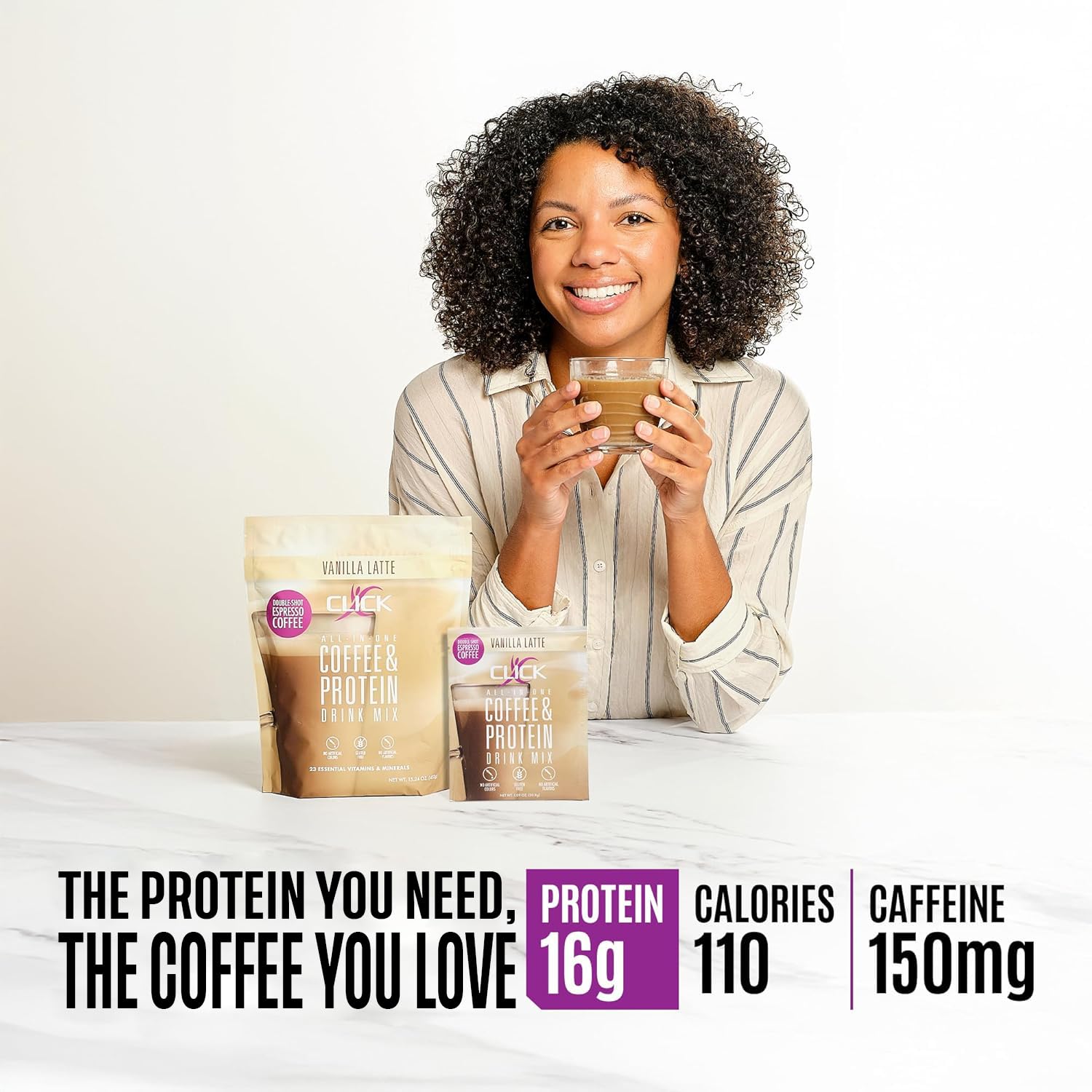 Click cafeína 150 mg: energía natural en cada bebida.