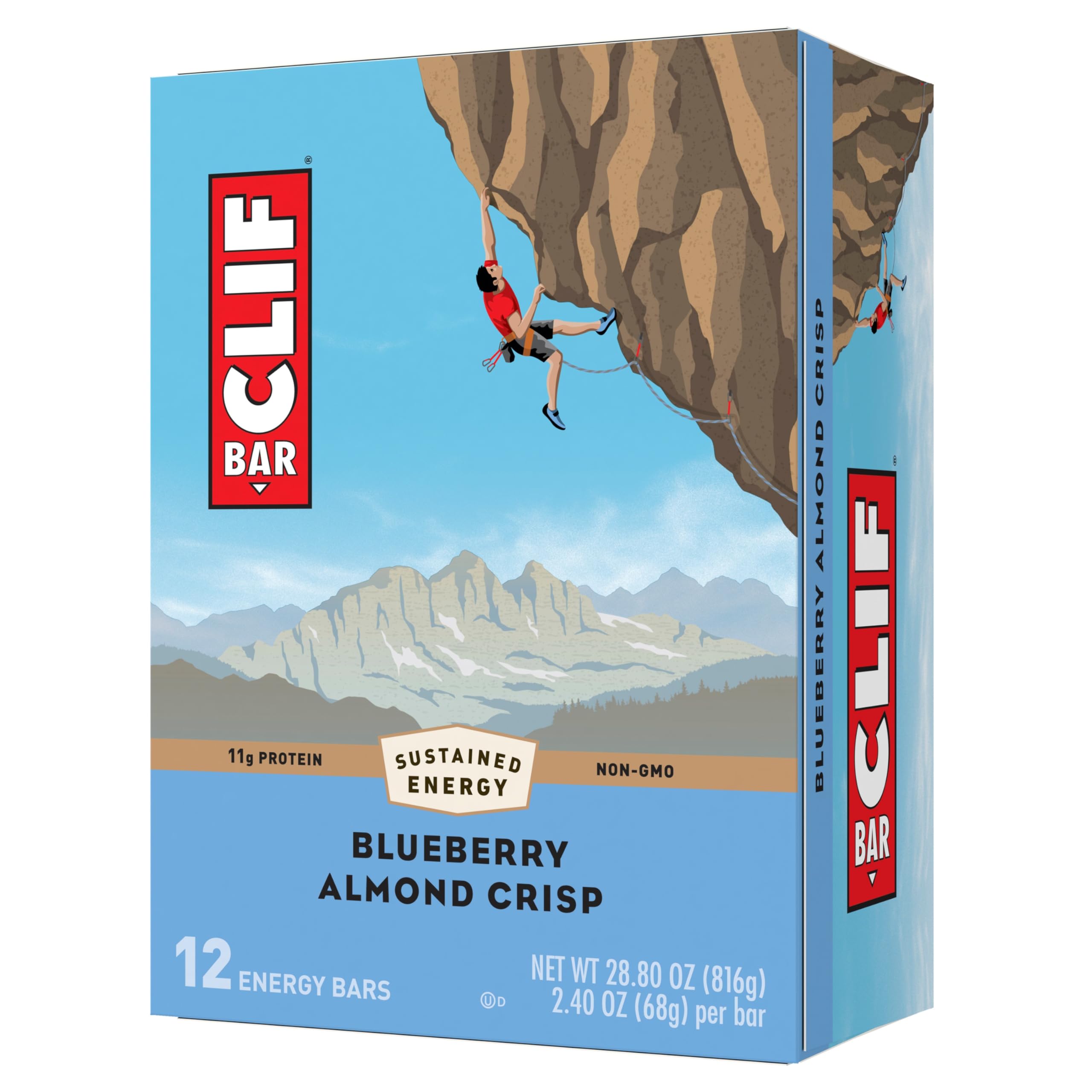 CLIF Bar Arándano Almendra Crujiente, snack energético para actividades al aire libre.