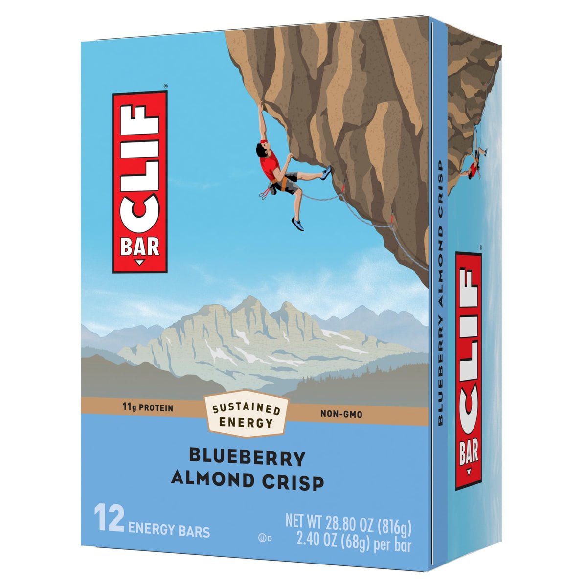 CLIF Bar Arándano Almendra Crujiente, snack energético para actividades al aire libre.