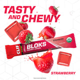 CLIF BLOKS carbohidratos 24 g por porción para energía sostenida.