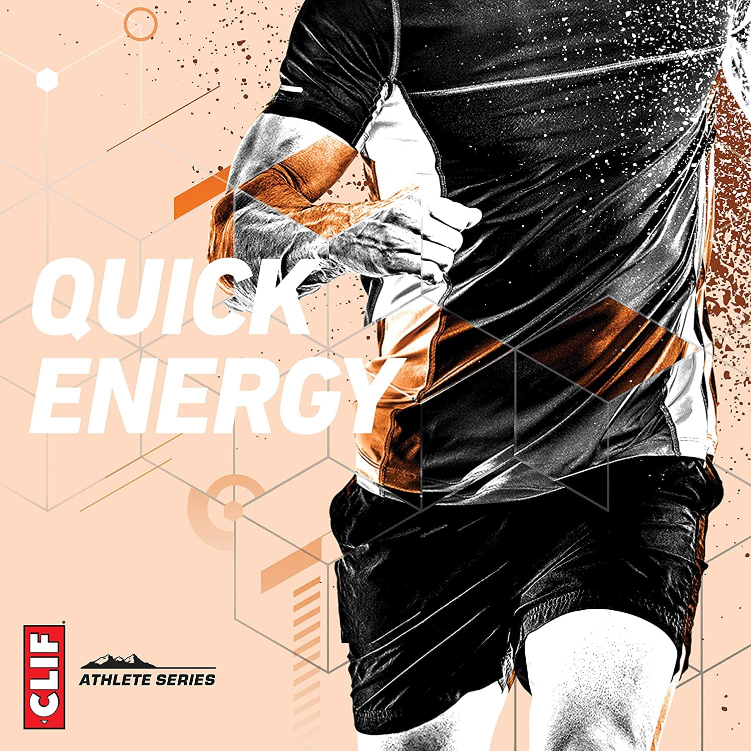 CLIF BLOKS etiqueta naranja libre de OGM para entrenar.