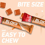 CLIF BLOKS paquetes de tres porciones de 60 g para ruta.