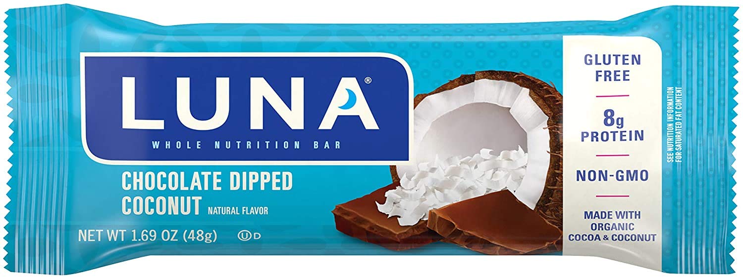 Barras sin gluten LUNA BAR CLIF, opción conveniente para viajes.