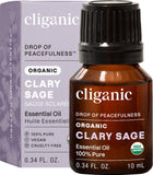 Cliganic Aceite Clary Sage: botella con gotero para aromaterapia segura